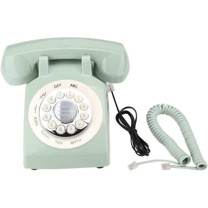 Téléphone fixe vintage MS‑2200A Ligne Fixe Vintage Européenne Téléphone Classique Filaire à