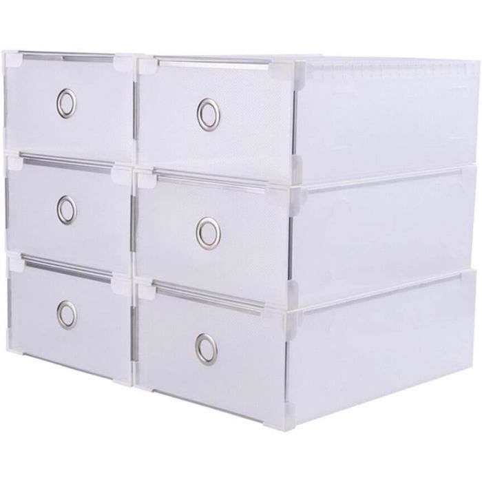 Lot De 20 Boîtes à Tiroirs Avec Fenêtre - Organiseur Chaussures Jouets Papier Kraft Empilable