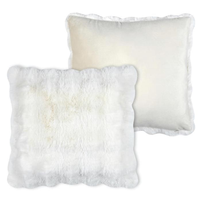 Coussin - Nebraska - écru - 45 x 45 cm - Déhoussable - Polyester Coussin - Nebraska - écru - 45 x 45 cm - Déhoussable - Polyester