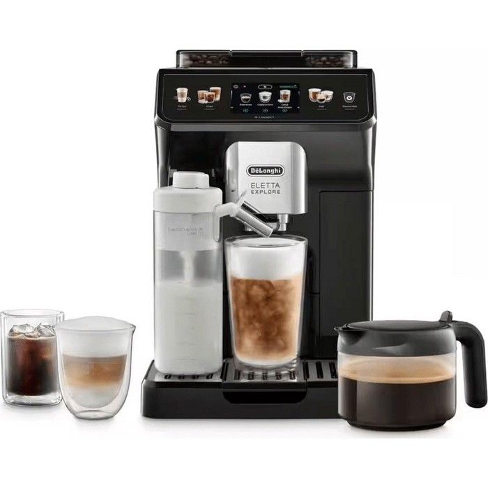 DeLonghi Eletta Explore Cold Brew ECAM452.67.G — Machine à café automatique Espresso Gris LatteCrema Hot & Cool