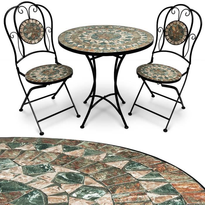 Salon De Jardin Mosaique Malaga Ensemble Table Et Chaises Design
