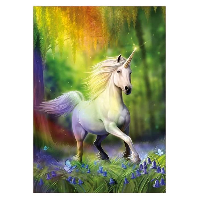 Puzzle 500 Pieces - Licorne Blanche Et l Arc En Ciel - Educa Collection Fantastique - Anne Stokes