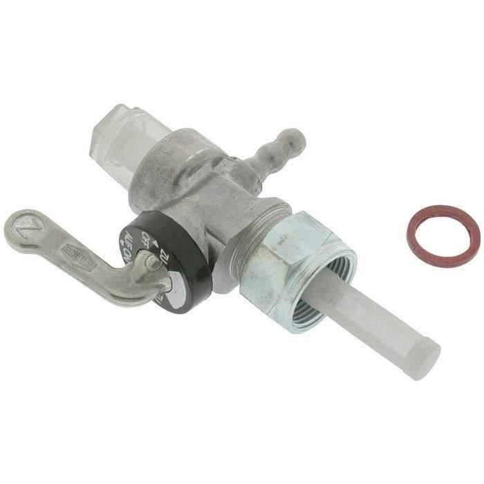 Robinet essence métallique adaptable pour HAKO et JLO avec double Filtre - Filetage : M16 x 100 Gauc