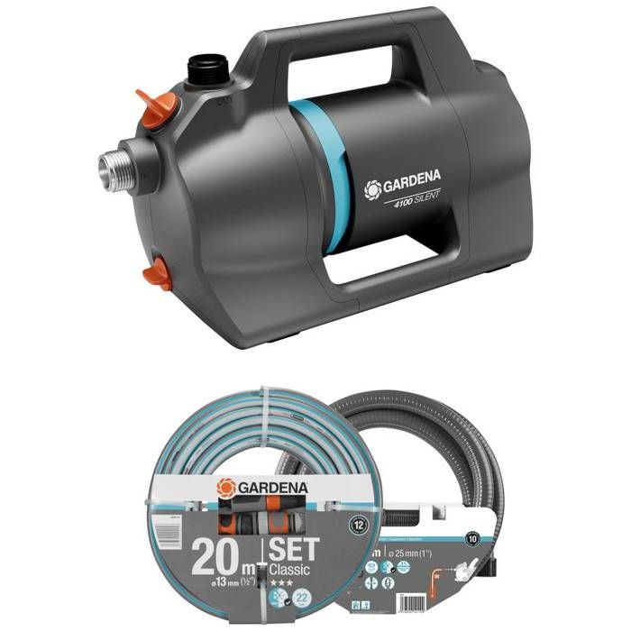 Pompe de jardin GARDENA 4200 Silent Set 4200 /h 39 Electrique