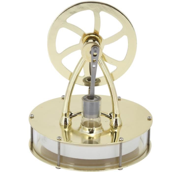 Moteur Stirling à Vapeur Avec Base En Chêne - Kit éducatif, Avec Lumière LED, Pour Démonstration Scientifique