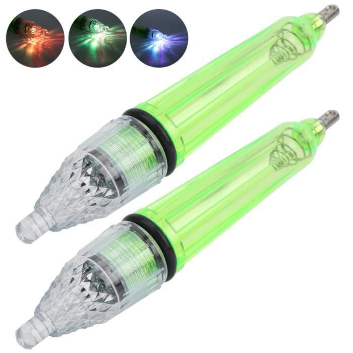 Leurre LED Forme Calmar – Lumière Verte, Lampe Sous-marine, Appât De Pêche Neuf