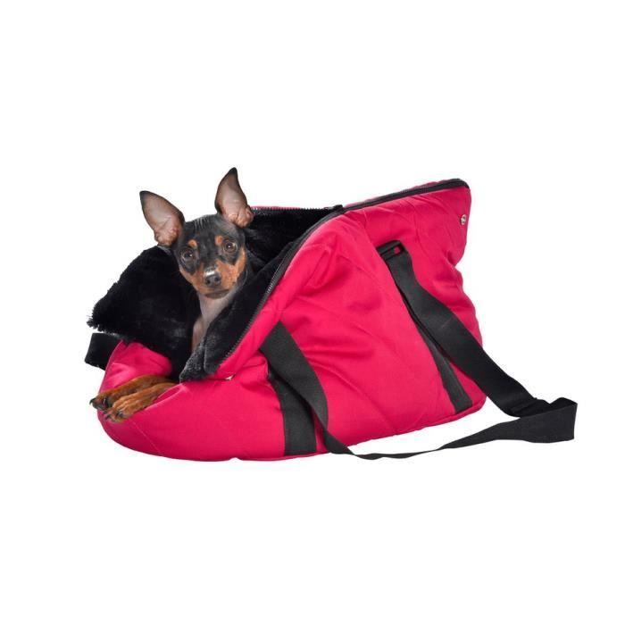 Meilleurs prix pour Sac de transport pour chien Moelleux framboise S
