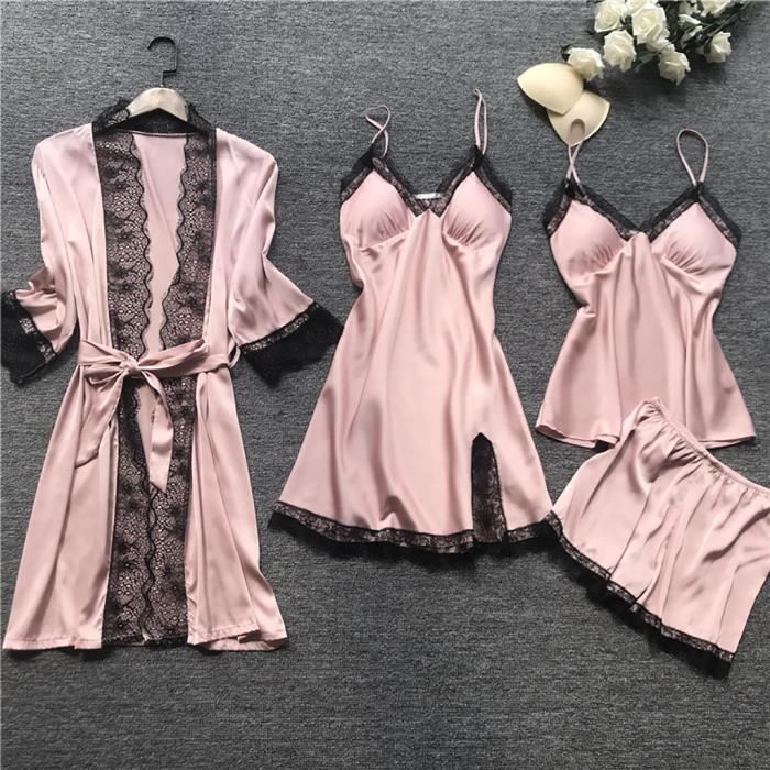 Ensemble chemise de nuit robe de chambre sale