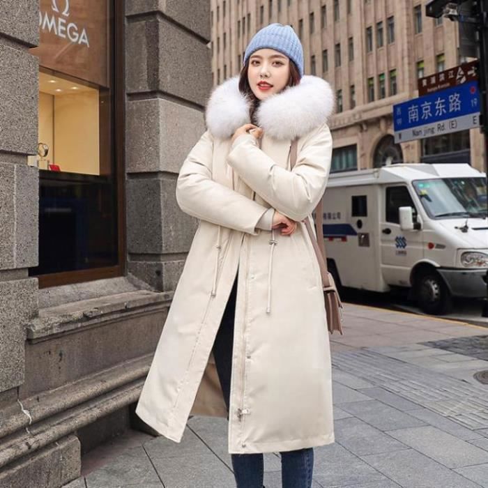 Manteau femme beige mi long top