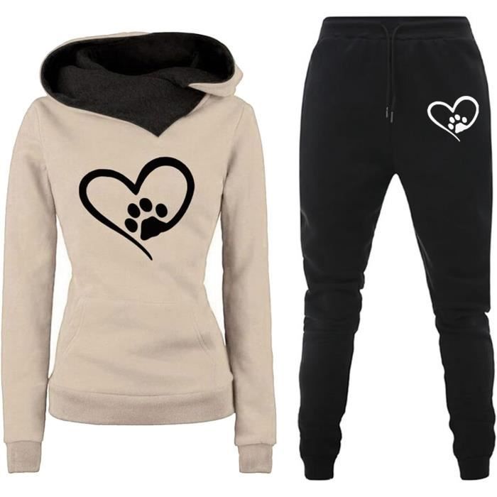 Survetement Jogging Femme Ensemble Sport Pantalon Et Sweat Capuche  Survetement Femme Grande Taille Ensemble Chic Et Elegant kak