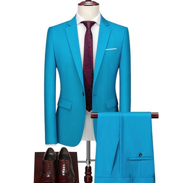 Costume Homme Slim 3 Pièces - Veste, Gilet, Pantalon Pour Mariage, Business, Cérémonie - 8