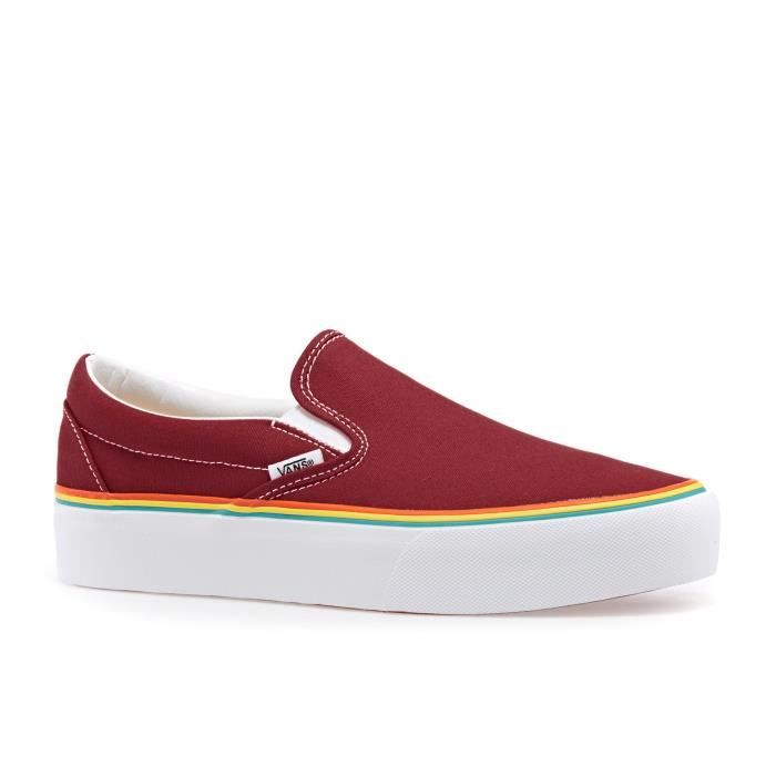 vans platform rouge