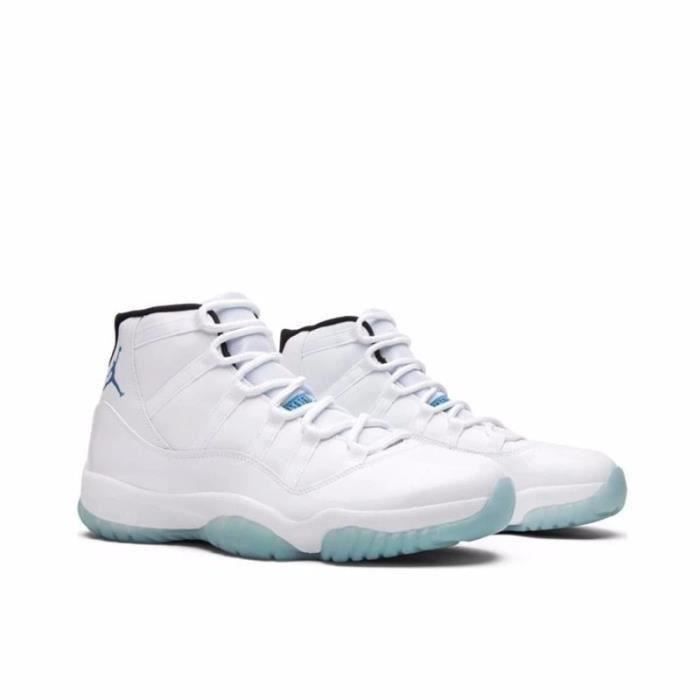 Nike Air Jordan 11 Retro Blue Legend Chaussures de Basket Jordan XI Pas Cher  pour Homme Femme Blanc - Cdiscount Chaussures