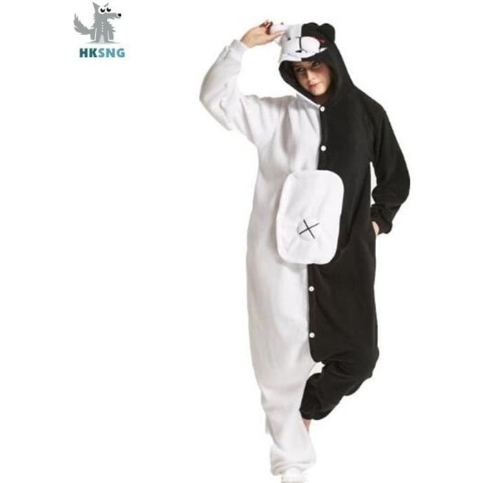 Adulte Kigurumi Ours Animal Pyjamas Danganronpa Noir Blanc Ours Monokuma Onesies Cosplay Costume Combinaisons Noel Beige red Cdiscount Pret a Porter