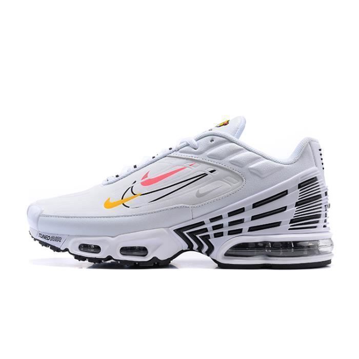 Baskets Nike Air Max TXT Plus TN 3 Enfant Chaussures Entrainement de Sport Blanc Noir Jaune Noir jaune Cdiscount Chaussures