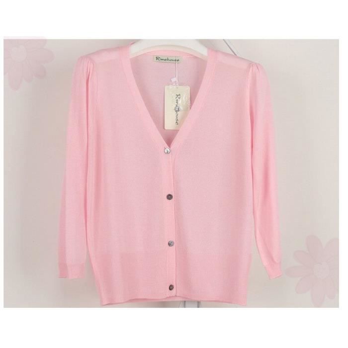 Gilet Cardigan Femme,Cardigans courts en soie glacée pour femmes
