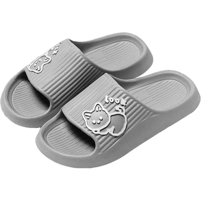 Chaussons Mixtes - Pantoufles de Plage Respirantes - Blanc/gris clair -  Lavables et à séchage rapide Blanc/gris clair - Cdiscount Chaussures