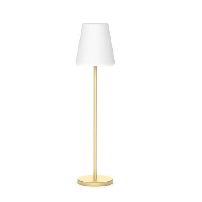 Lampadaire dextérieur LED solaire rechargeable Lola Slim - New Garden - Laiton - H120cm Lampadaire dextérieur LED solaire rechargeable Lola Slim - New Garden - Laiton - H120cm
