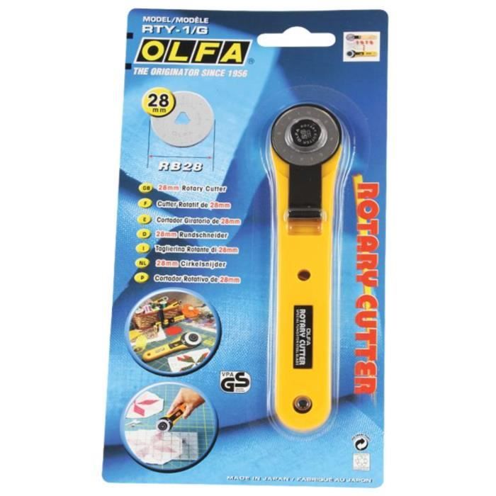 OLFA RTY1/G CUTTER ROTATIF 28mm PRO ART DESIGN ART LOISIR CREATIF