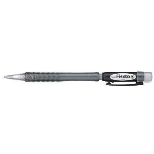 Porte-mines Pentel Fiesta - Lot De 12 - Pointe 0,7 Mm - Corps Noir Avec Grip Confort - Parfait Pour L'écriture Quotidienne