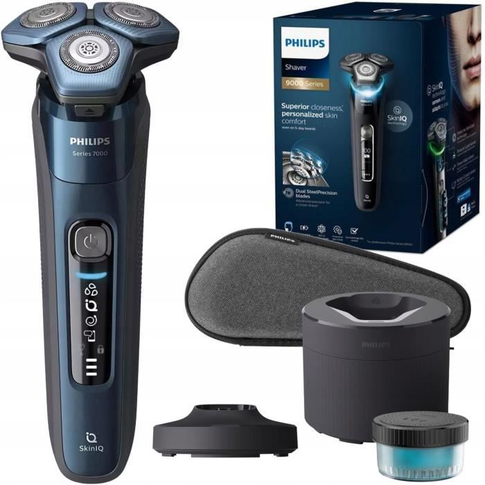 Rasoir - PHILIPS - Series 7000 S7882/55 - Sec/Humide - Tondeuse intégrée - Tête lavable