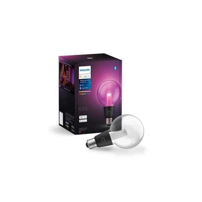 Ampoule LED connectée PHILIPS HUE White Ambiance E27 75W x2