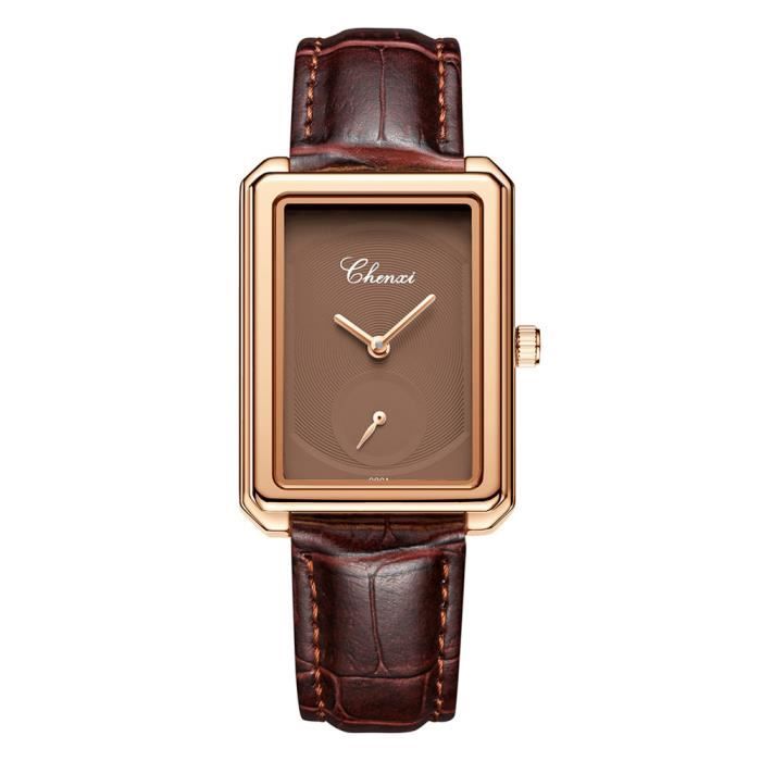 Montre Femme Quartz – Cadran Blanc, Boîtier Doré – Élégante Et Précise