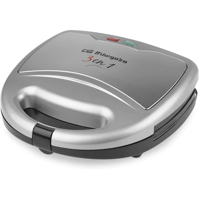 Boulure Gaufrier Avec Plaques Interchangeables - Kniepertjes Fer Gaufrier Appareil Sandwich Et Grill Plaques Amovibles 3 En 2