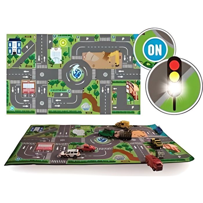 Kids Globe Tapis de circulation avec feux LED pour enfants 72x120 cm