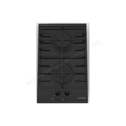 SCHNEIDER SCDG30BG Plaque de cuisson gaz encastrable 2 foyers