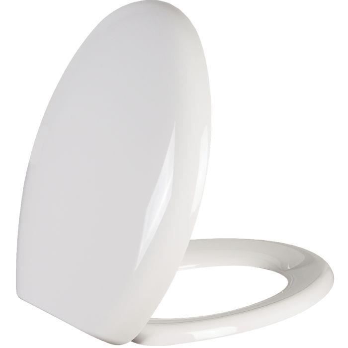 Abattant - SIAMP - Installation rapide et déclipsable - Universel - Blanc