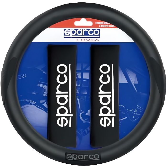 SPARCO Pack couvre volant + 2 fourreaux - Noir - Cdiscount Auto