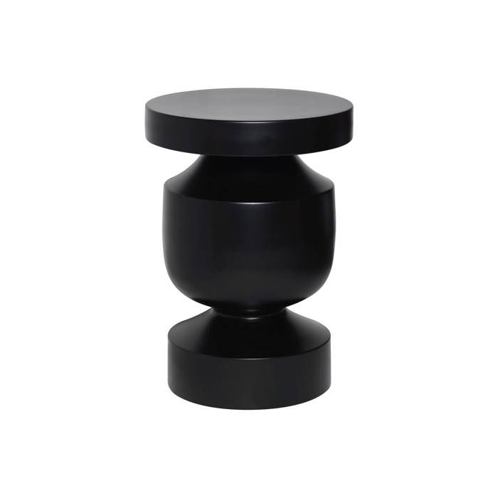 Table dappoint. bout de canapé. table de chevet en métal coloris noir. Alma. Ø30.5 x H 43.5cm Table dappoint. bout de canapé. table de chevet en métal coloris noir. Alma. Ø30.5 x H 43.5cm