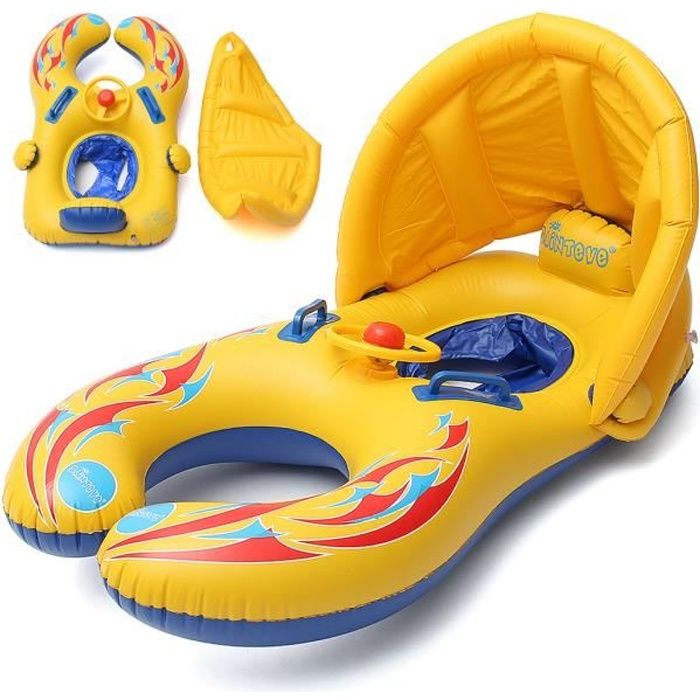 Maman Et Bebe Anneau De Natation 0 3 Ans Bebe Swim Float Avec Pare Soleil Amovible Jouet Enfants De Piscine Jeux D Eau Et De Plage Jeux Et Jouets Ram Mount Co Uk