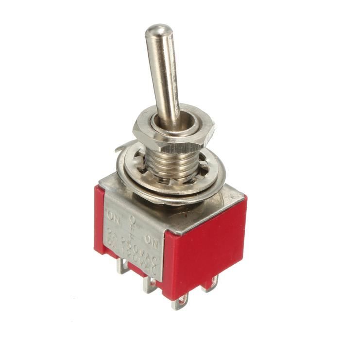 10 pcs climatisation 250 V 2 A 125 V 6 A ON/ON 2 Position 3PDT Interrupteur à bascule 10 pcs climatisation 250 V 2 A 125 V 6 A ON/ON 2 Position 3PDT Interrupteur à bascule