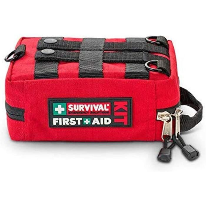 3 Pièces Trousses De Premiers Soins Vides Portable - Kit Rouge Jaune Bleu Pour Camping Randonnée Sports Extérieur
