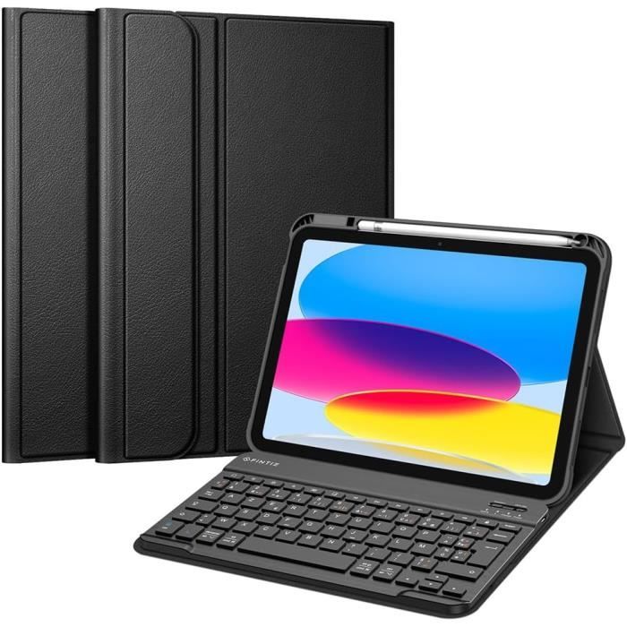 Coque Clavier Pour Ipad 10Ème Gen 10.9 2022,Multi-Touch Et Rétro-Éclairées,Pivotant À 360° Et Insert Crayon,Etui Avec Clavier B - Informatique