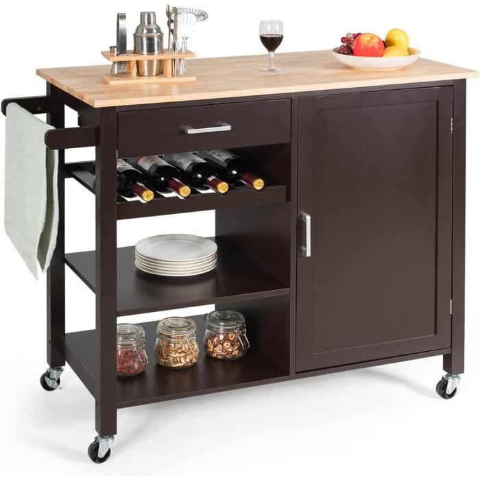 JOIEYOU Armoire De Cuisine Avec Plan De Travail, U00eelot De Cuisine