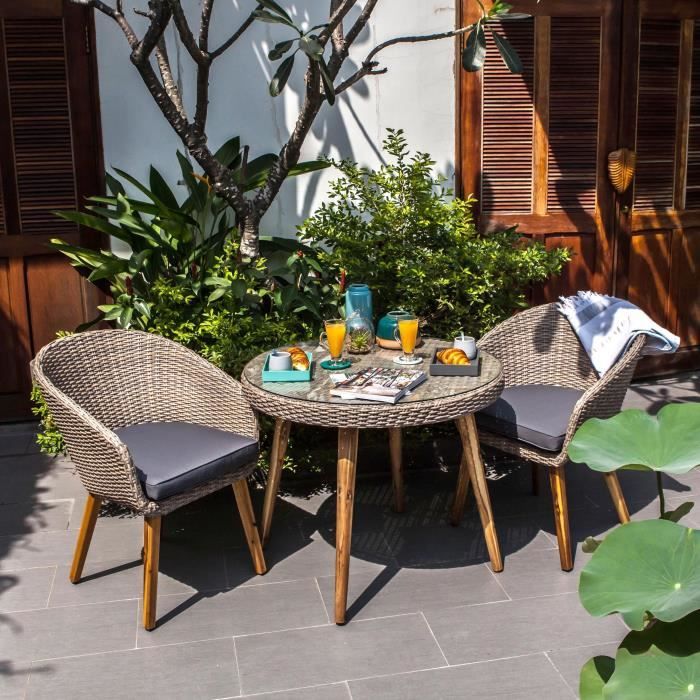 Mosaïque Salon Ensemble De Sièges Table de jardin chaises mobilier de jardin Table de bistrot Set