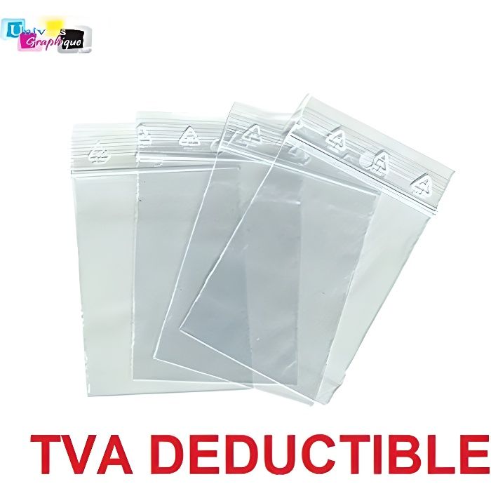 1000 Sachets zip transparent 50µ 110x170