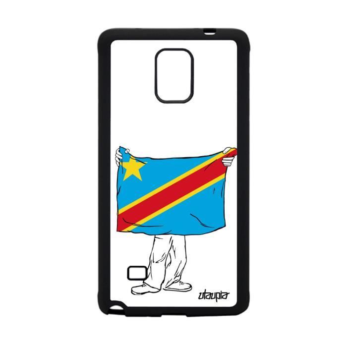 Coque Note 4 silicone drapeau rdc congo kinshasa congolais jo motif foot  jeux olympiques coupe du monde de protection Samsung galaxy - Cdiscount  Téléphonie