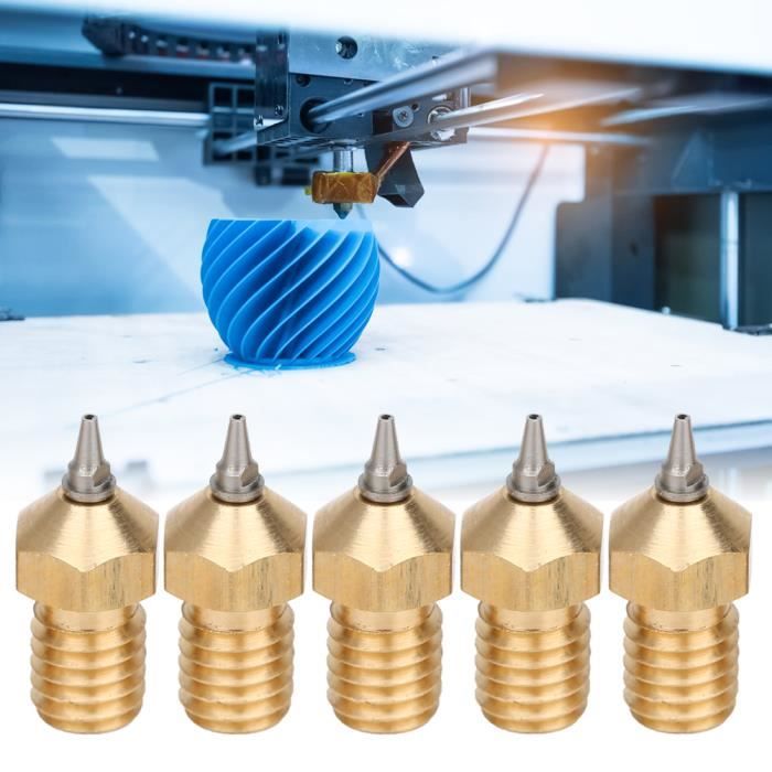 Kit 5 Buses Laiton 0.4mm + 5 Chaussettes Silicone Pour Hotend Anycubic Kobra 2/Pro/Plus/Max/Neo
