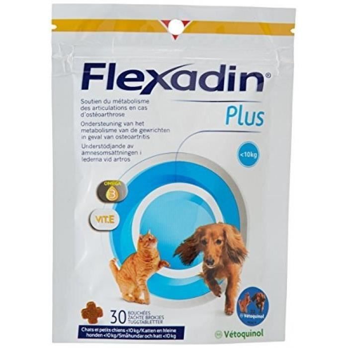 Vetoquinol Flexadin Plus Complément Alimentaire Pour Chatchien Moins De 10 Kg 30 Bouchées