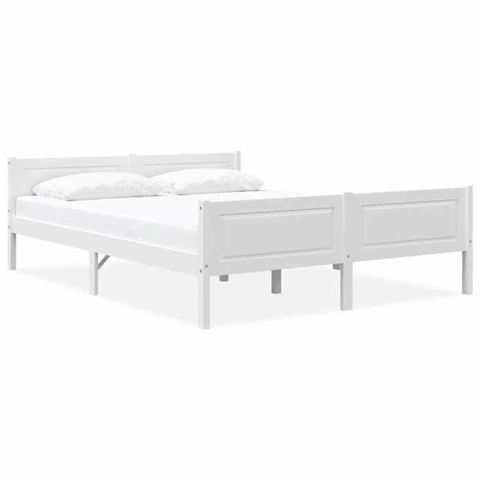 vidaXL Cadre de lit sans matelas bois massif de pin blanc 140x200 cm 322106