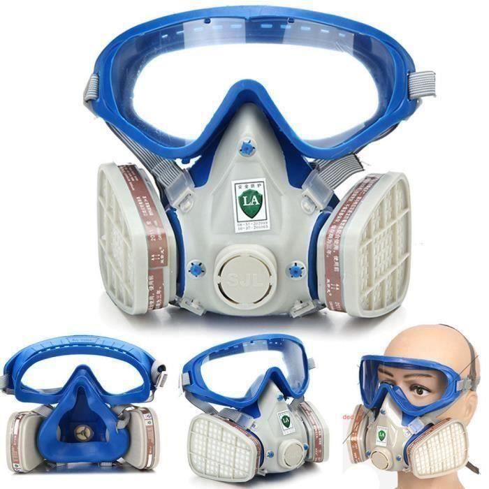 SD04302 KING Masque Complete a Gaz Respirateur Lunettes Filtrage Protection Peintre Chimique Anti Poussiere Silicone Cdiscount Bricolage