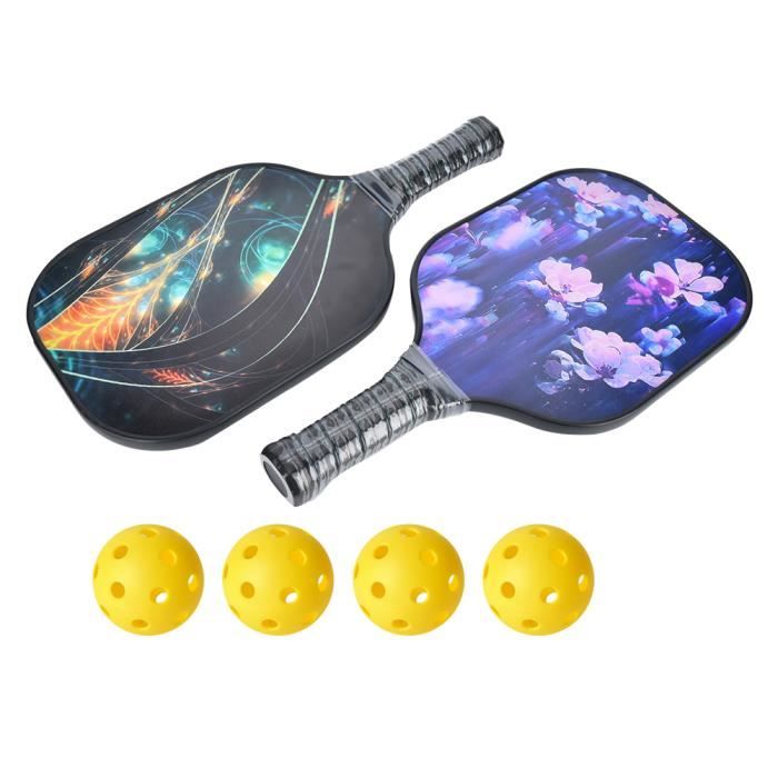Raquette Pickleball Fibre De Carbone - Paddle Léger Avec Contrôle Optimal Et Protection Bord, Idéal Entraînement