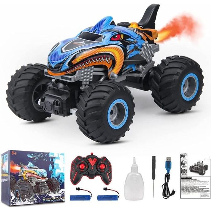 Voiture de jouet Monster Truck télécommandée pour enfants avec lumière LED  de musique de pulvérisation, 2WD 2.4GHz - Cdiscount Jeux - Jouets