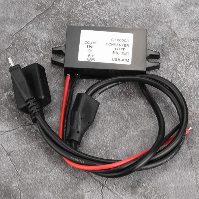 Ej.Life CC-CC Adaptateur Abaisseur 12V / 24V à USB 5V 3A Convertisseur Convertisseur Etanche Convertisseurs De Cable 81975614