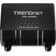TRENDNET Séparateur PoE TPE-104GS - 48 V DC Entrée - 12 V DC Sortie - 1 10/100/1000Base-T Input Port(s) - 1 10/100/1000Base-T-1