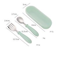 Set De Couverts Enfants En Inox - Lot De 3 (cuillère, Fourchette, Baguettes) Avec Boîte